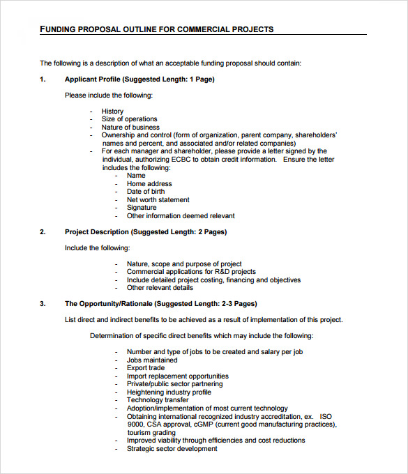 simple funding proposal template