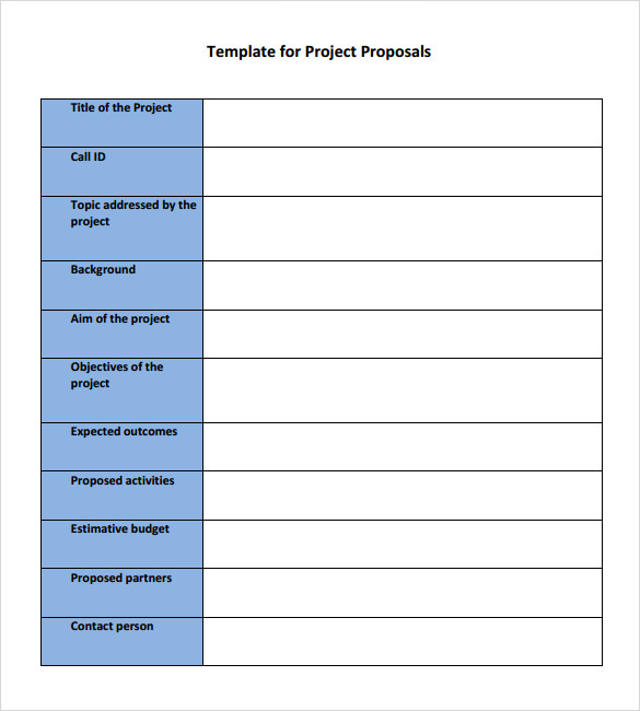 Free Proposal Templates For Word