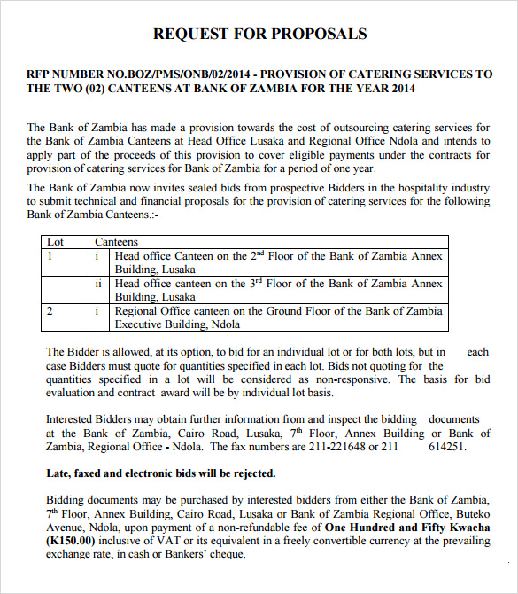 Catering Proposal Template