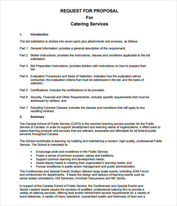 how to write a catering contract samples