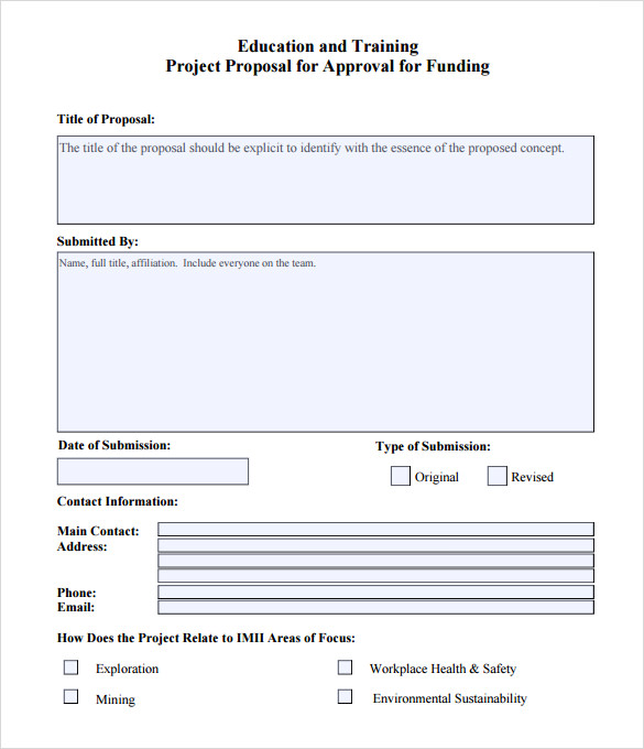 Microsoft Word Template For Project Proposal