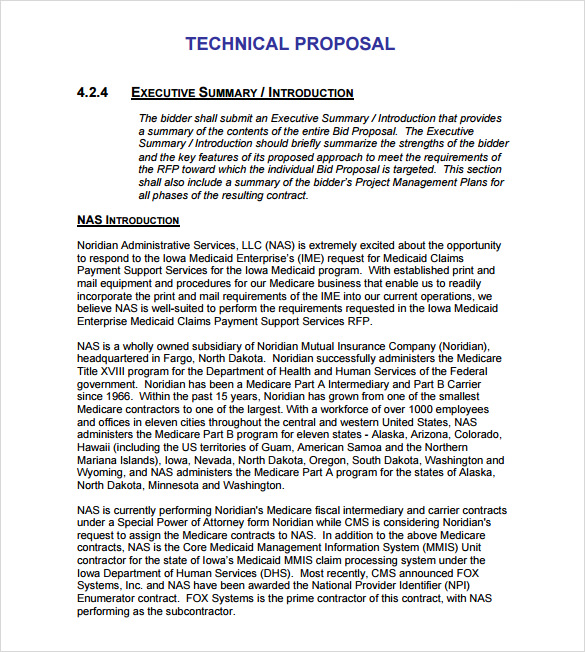 technical proposal example