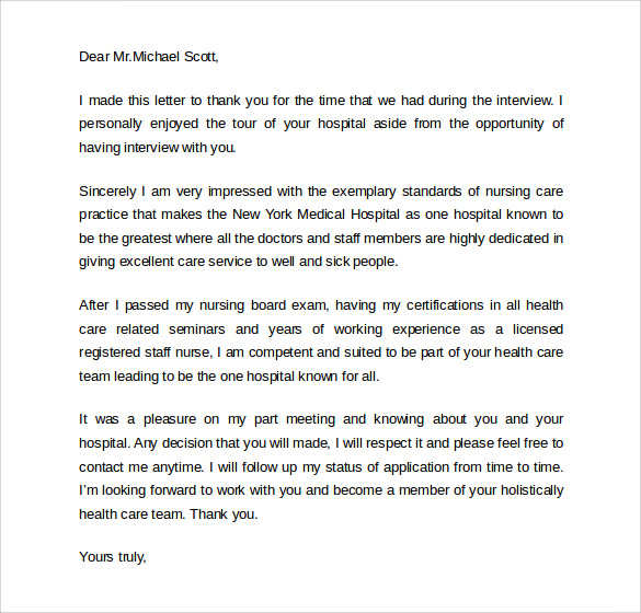 you medical after thank letter interview Follow 9 to Download Interview   Templates Sample Letters Up