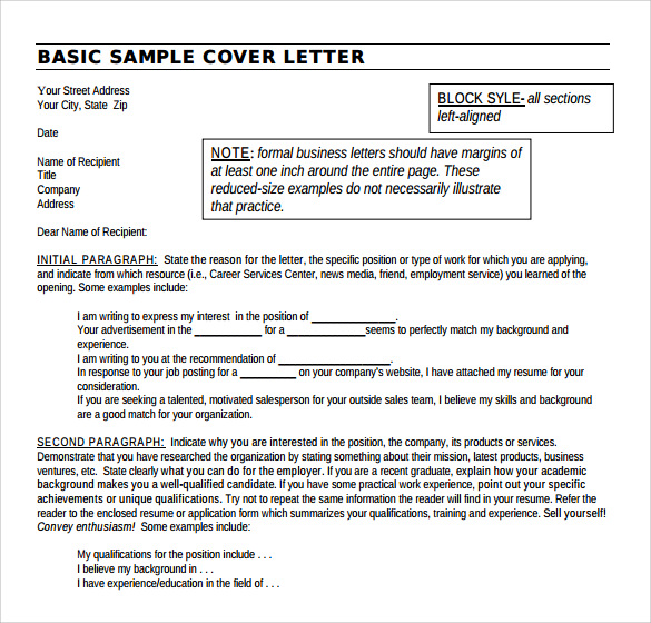 Generic Cover Letter - 7+ Download Free Documents in PDF , Word