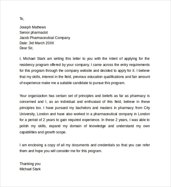 Resignation Letter Pharmacist Fda template resume