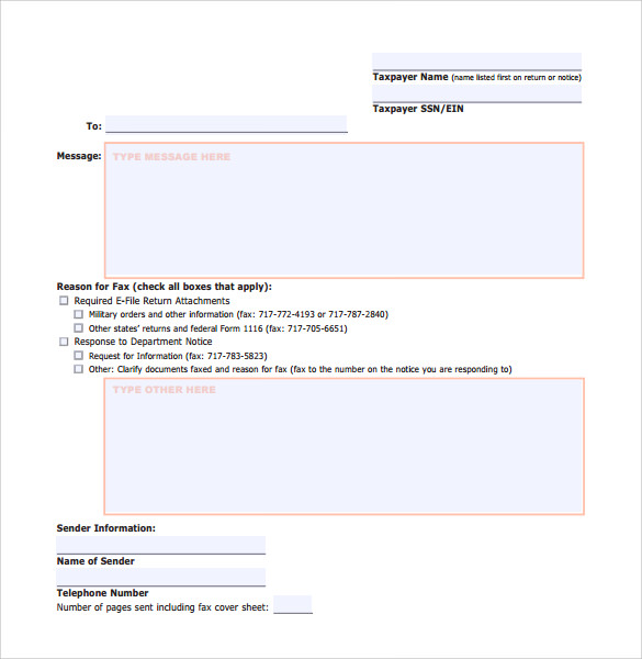 personal income tax cover sheet