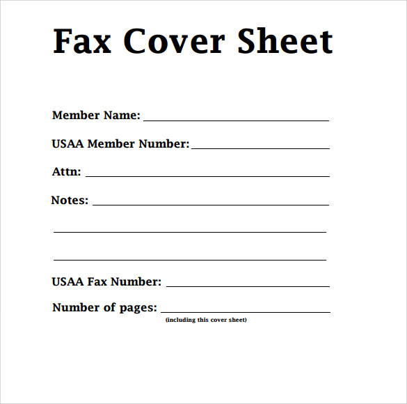 generic fax cover sheet to print