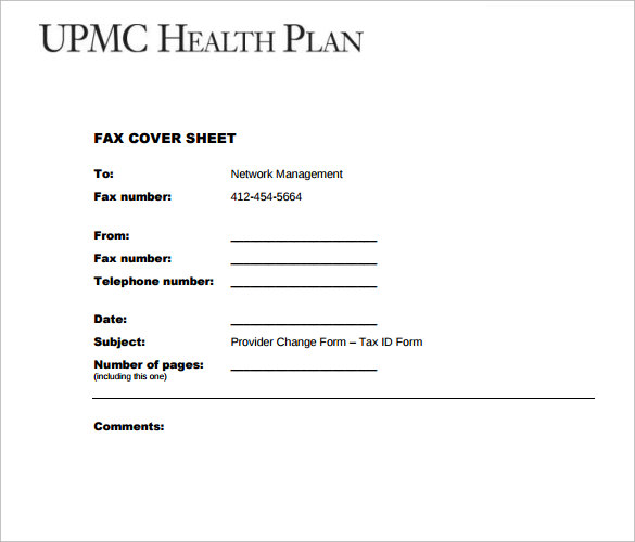 upmc confidential fax cover sheet