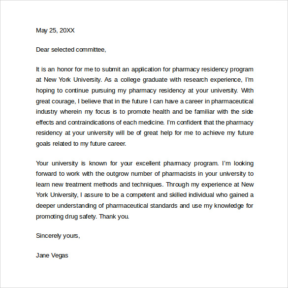 pharmacy technician cover letter template