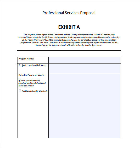 professional service proposal template