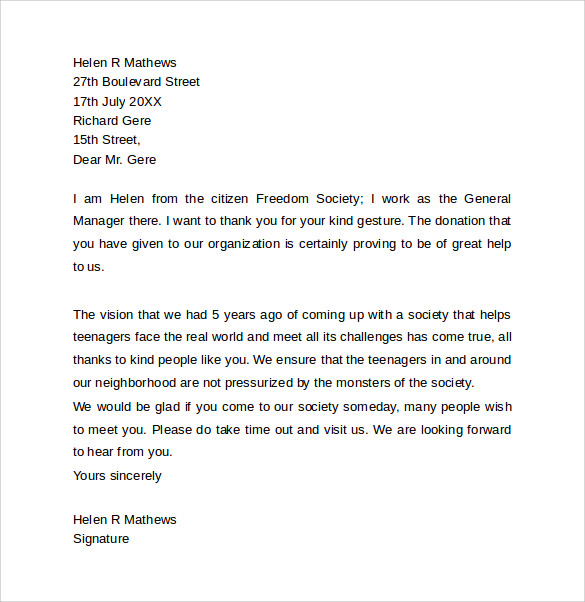 FREE 7 Sample Professional Letter Formats In MS Word PDF