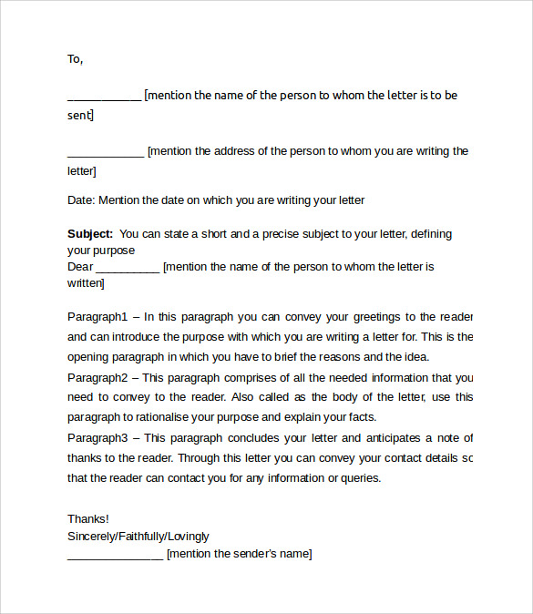 FREE 15 Sample Friendly Letter Templates In PDF MS Word