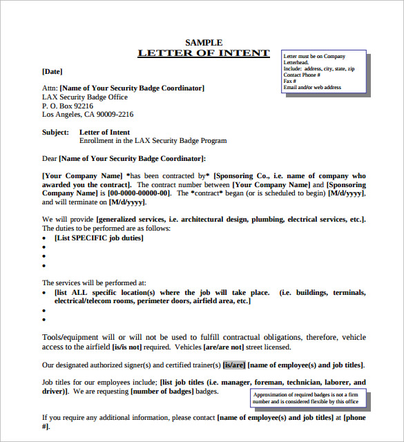 intent of school letter medical Sample Intent of 8  Sample Download  Free Letters for