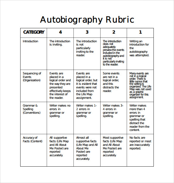 autobiography template to download