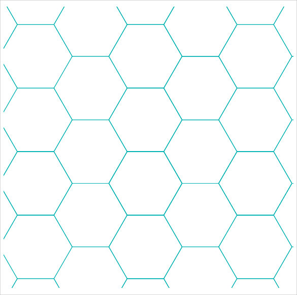 Hexagon Graph Paper Templates