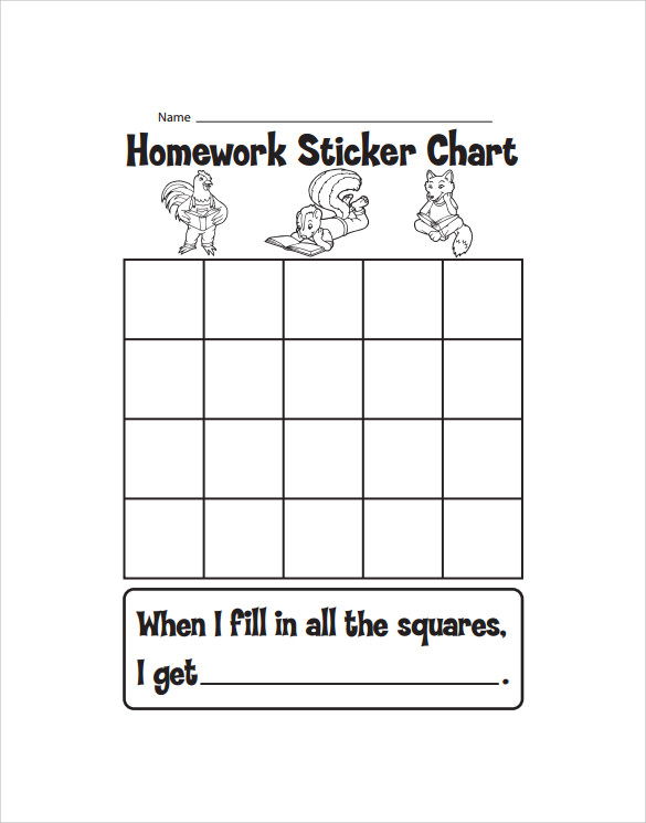 Downloadable Sticker Chart