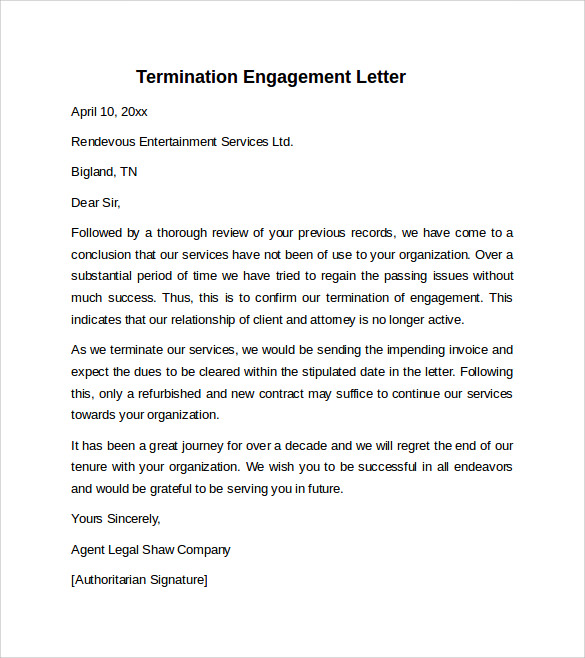 FREE 8 Sample Engagement Letter Templates In PDF MS Word
