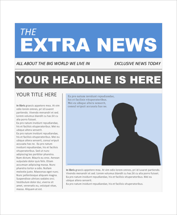 newspaper template for word free