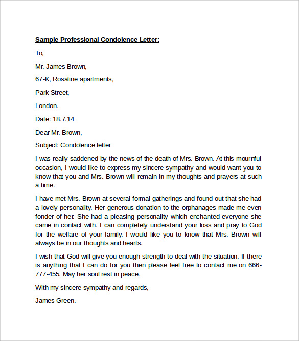 FREE 10 Sample Professional Letter Formats In PDF MS Word