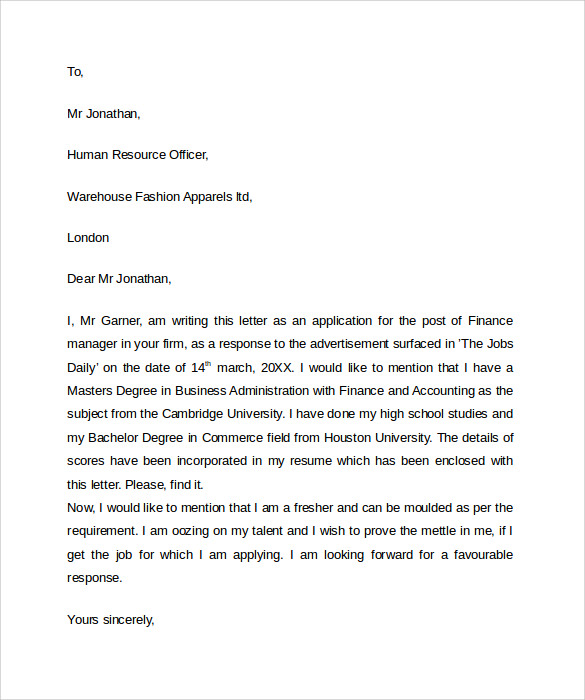 FREE 10 Sample Professional Letter Formats In PDF MS Word