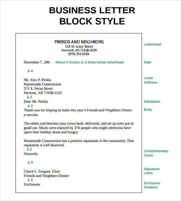 How To Write A Block Style Letter