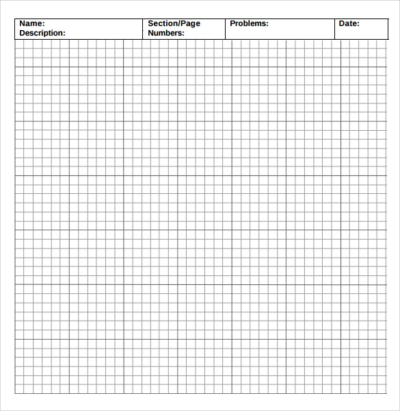 graph paper template with numbers