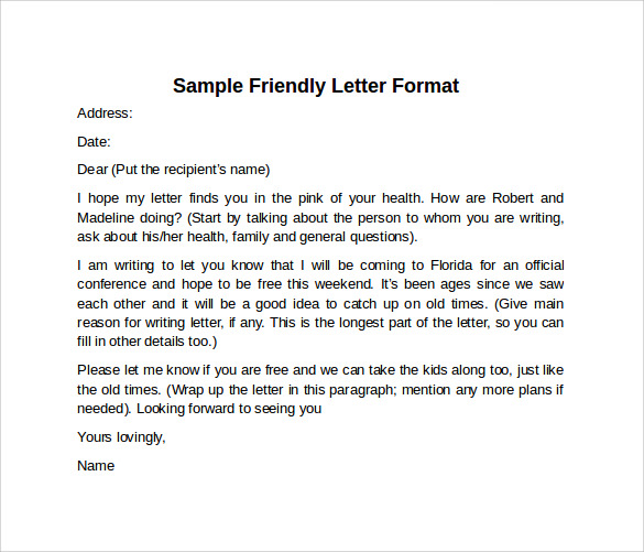 sample friendly letter format1