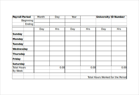 payroll timesheet calculator example