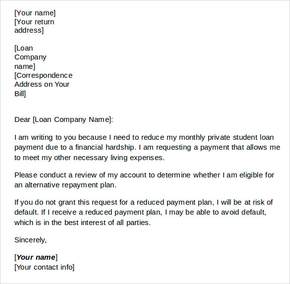 financial hardship letter doc