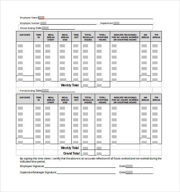 FREE 9+ Sample Biweekly Timesheet Calculators in MS Word | Excel | PDF