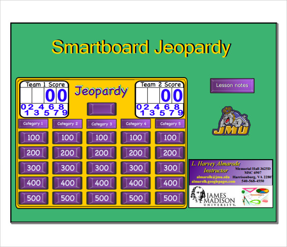 FREE 6+ Sample Smart board Jeopardy in PDF PPT