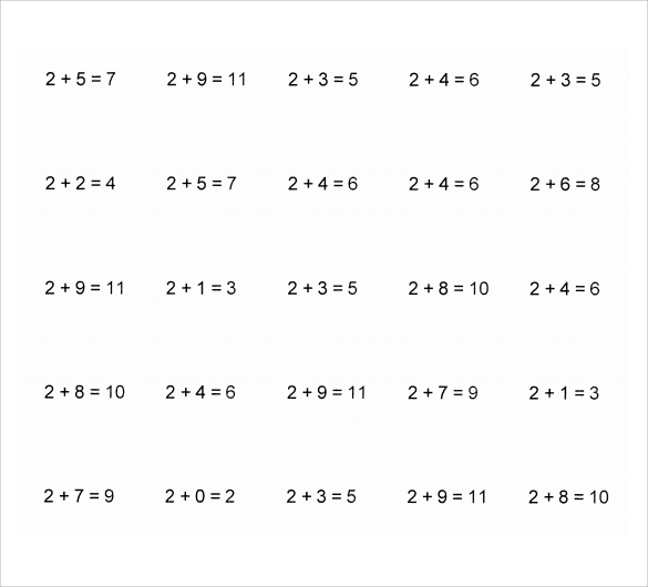 FREE 11+ Sample Math Worksheet Templates in PDF | MS Word