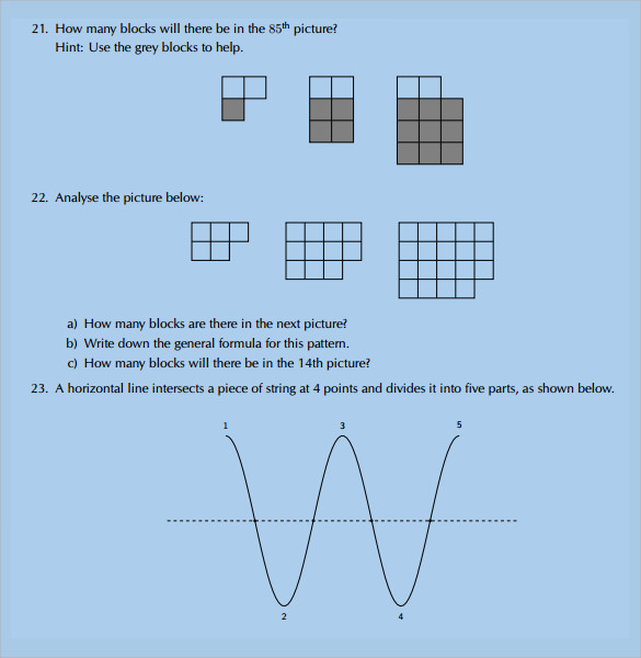 Free 11 Sample Math Worksheet Templates In Pdf Ms Word