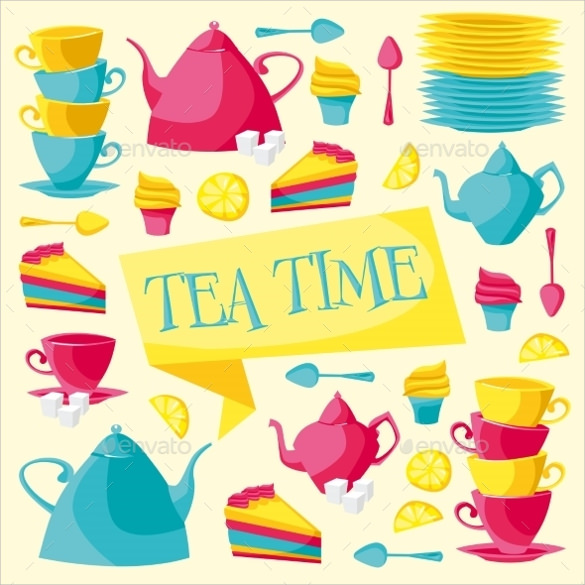 tea time card invitation