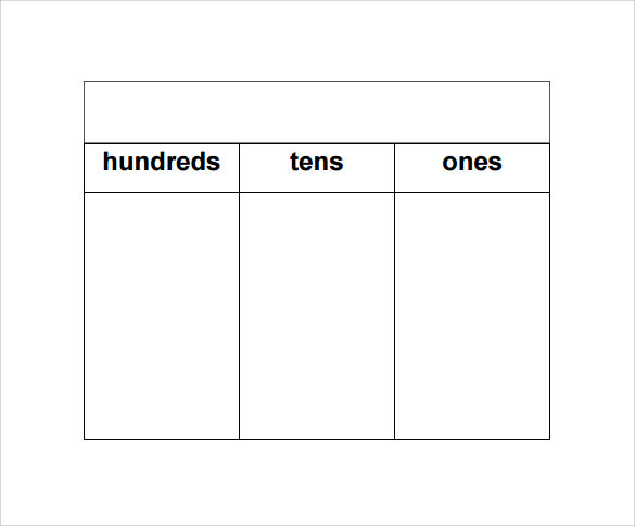 Free Printable Place Value Template Printable Templates