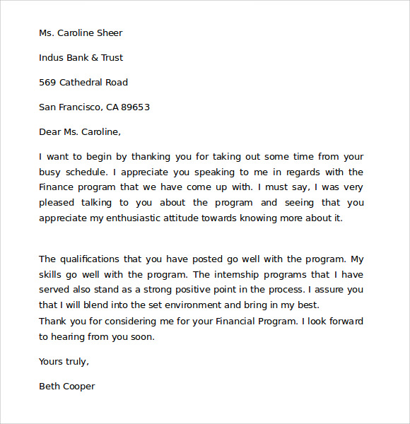 sample professional business thanks letter