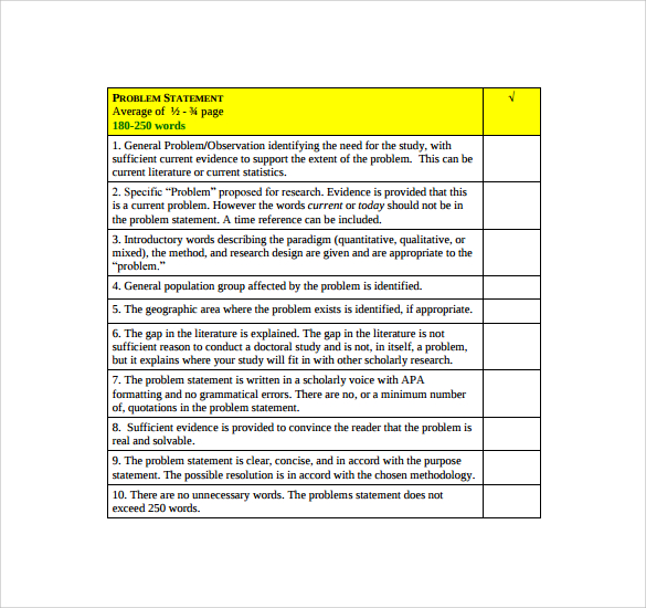 Problem Statement Templates | 13+ Free Word, Excel & PDF Formats ...