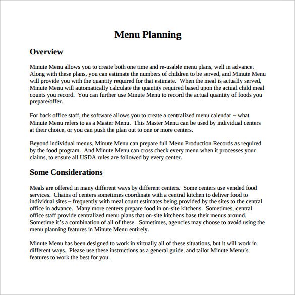 printable menu planning template
