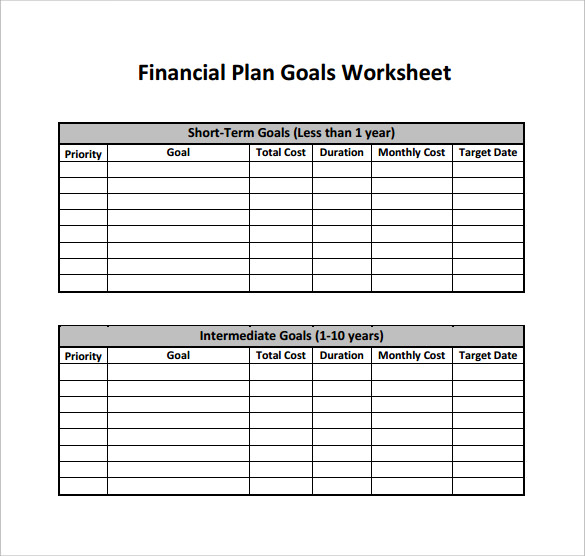 10 Year Financial Plan Template