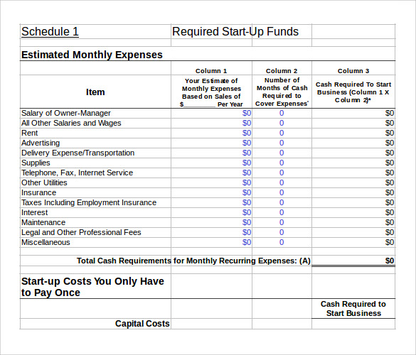 financial plan template in excel