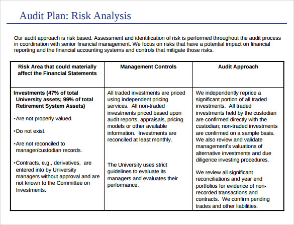 Free 25 Sample Audit Plan Templates In Ms Word Pdf