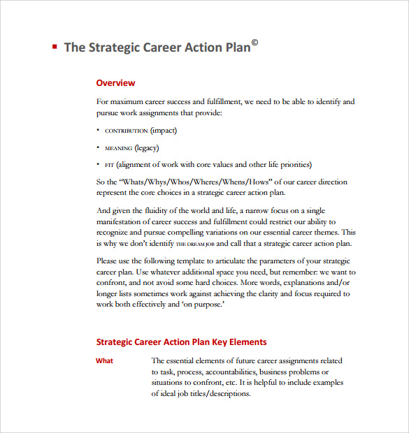 Career Plan Template Download