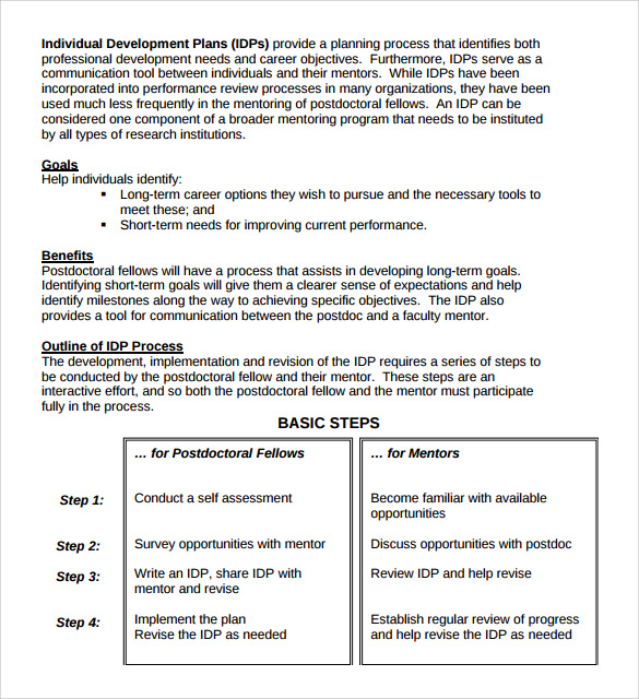 career action plan template