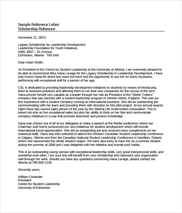 downloadable job reference letter