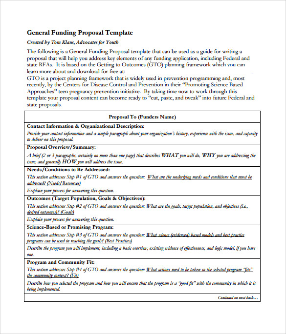 FREE 14 Sample Funding Proposals In PDF MS Word Google Docs Pages