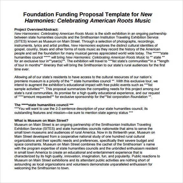 FREE 14 Sample Funding Proposals In PDF MS Word Google Docs Pages