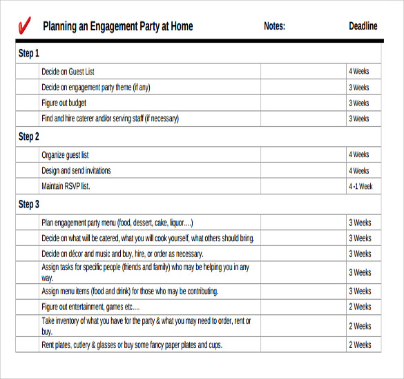 Free 8 Party Planning Samples In Pdf