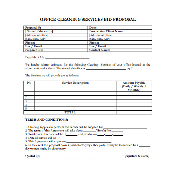 Free Service Proposal Template Word