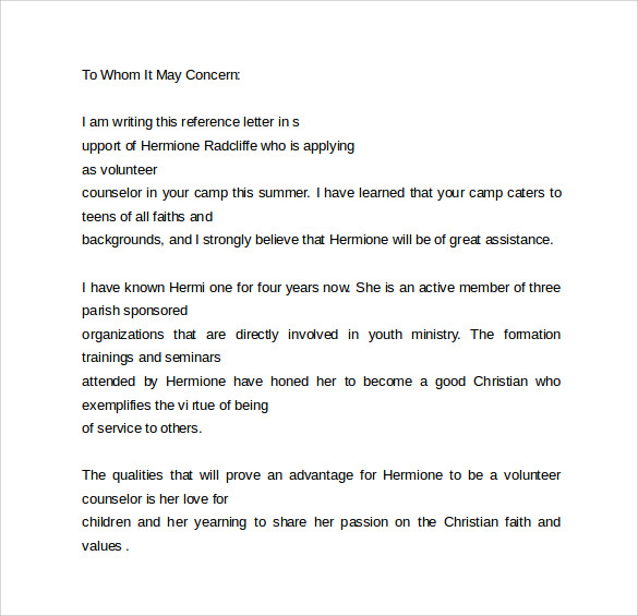 FREE 7 Work Reference Letters In MS Word PDF