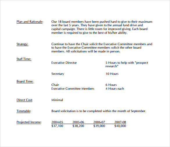 Free 11 Sample Fundraising Plan Templates In Ms Word Pdf